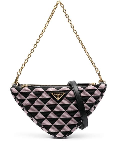 prada 2 in 1 triangle bag|Prada triangle crossbody bag.